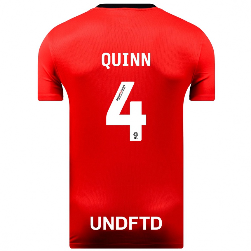 Niño Fútbol Camiseta Louise Catherine Quinn #4 Rojo 2ª Equipación 2023/24 Perú