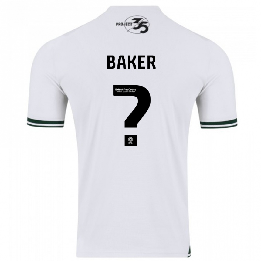 Niño Fútbol Camiseta Zak Baker #0 Blanco 2ª Equipación 2023/24 Perú