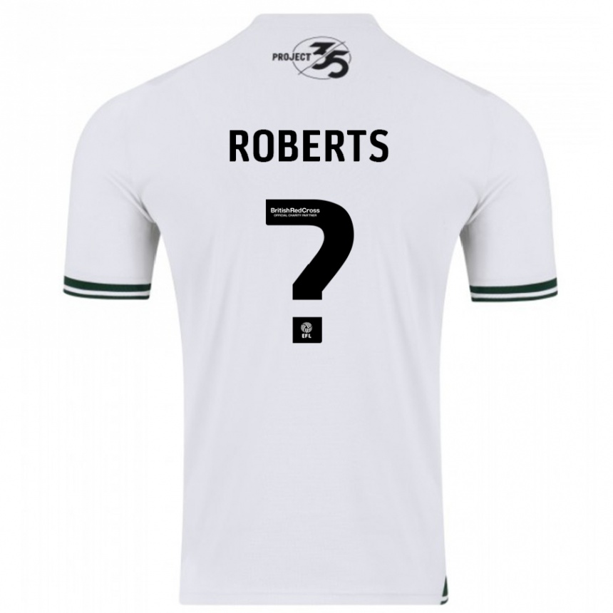 Niño Fútbol Camiseta Caleb Roberts #0 Blanco 2ª Equipación 2023/24 Perú