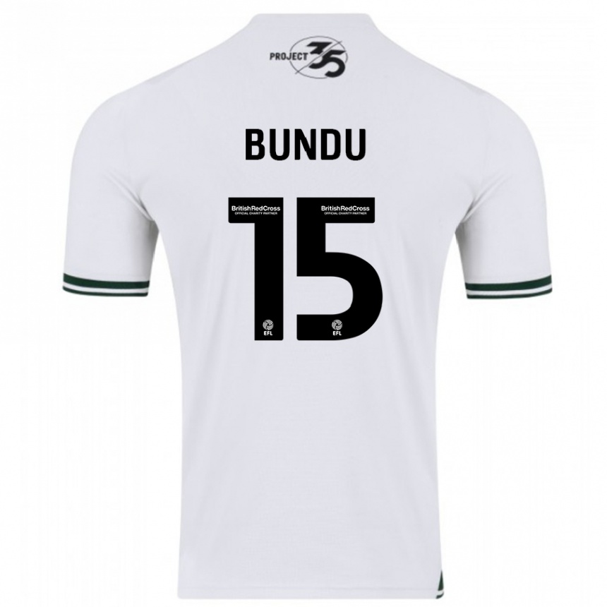 Niño Fútbol Camiseta Mustapha Bundu #15 Blanco 2ª Equipación 2023/24 Perú