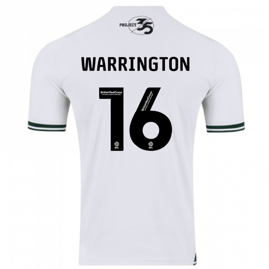 Niño Fútbol Camiseta Lewis Warrington #16 Blanco 2ª Equipación 2023/24 Perú