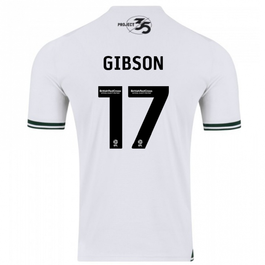 Niño Fútbol Camiseta Lewis Gibson #17 Blanco 2ª Equipación 2023/24 Perú