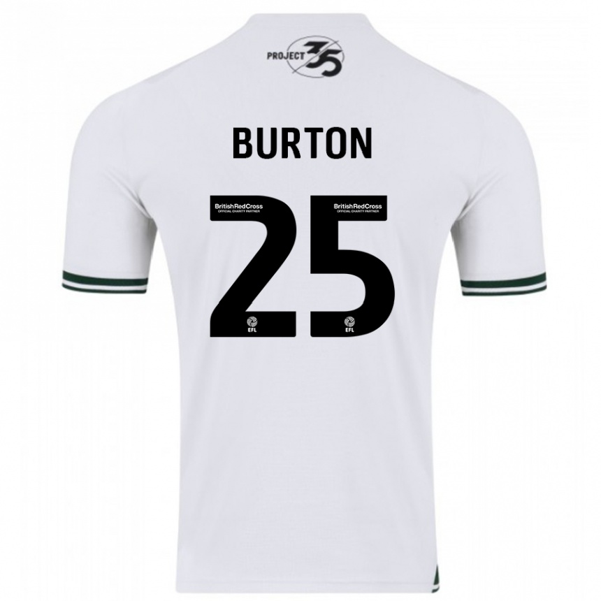 Niño Fútbol Camiseta Callum Burton #25 Blanco 2ª Equipación 2023/24 Perú