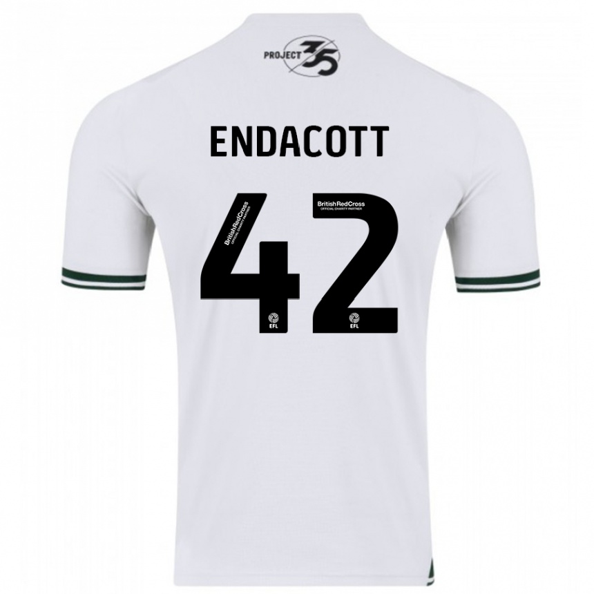 Niño Fútbol Camiseta Jack Endacott #42 Blanco 2ª Equipación 2023/24 Perú