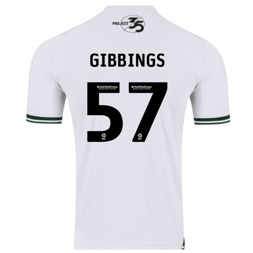 Niño Fútbol Camiseta Cole Gibbings #57 Blanco 2ª Equipación 2023/24 Perú