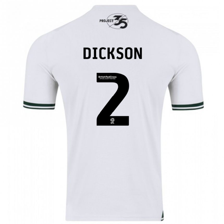 Niño Fútbol Camiseta Katie Dickson #2 Blanco 2ª Equipación 2023/24 Perú