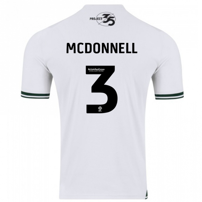 Niño Fútbol Camiseta Rosie Mcdonnell #3 Blanco 2ª Equipación 2023/24 Perú