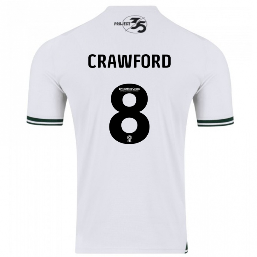 Niño Fútbol Camiseta Imy Crawford #8 Blanco 2ª Equipación 2023/24 Perú