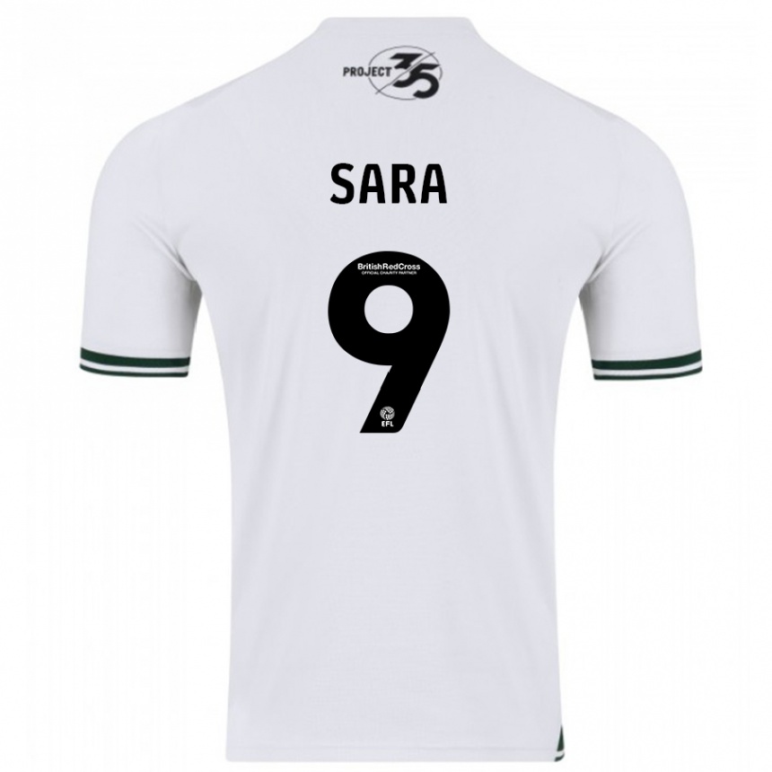 Niño Fútbol Camiseta Ellie Sara #9 Blanco 2ª Equipación 2023/24 Perú