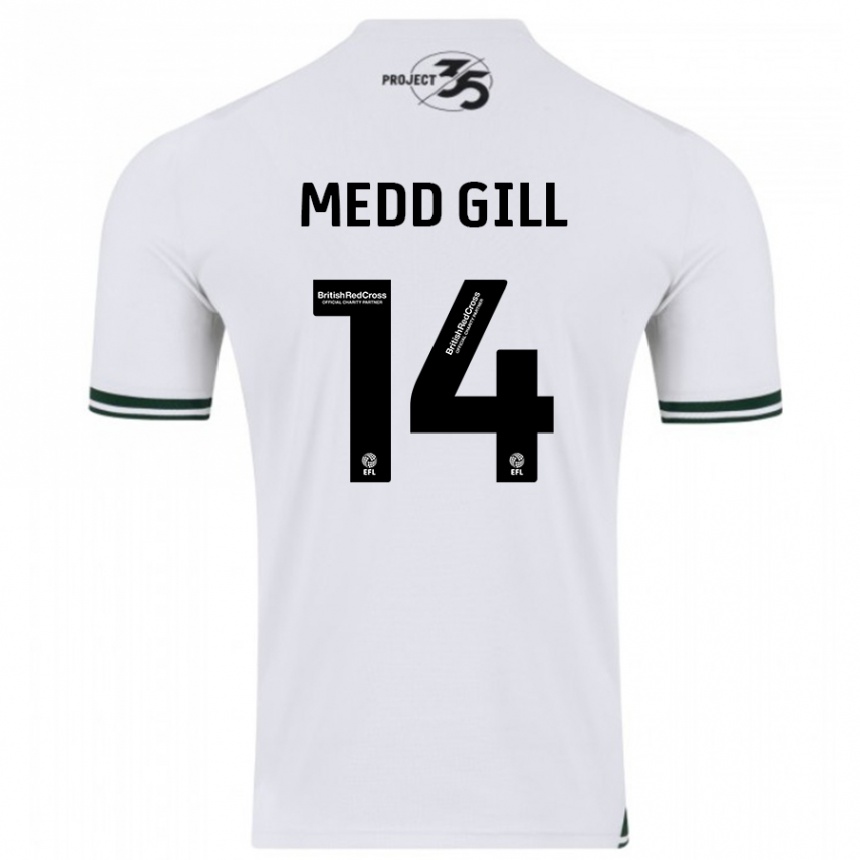 Niño Fútbol Camiseta Tamsin Medd-Gill #14 Blanco 2ª Equipación 2023/24 Perú