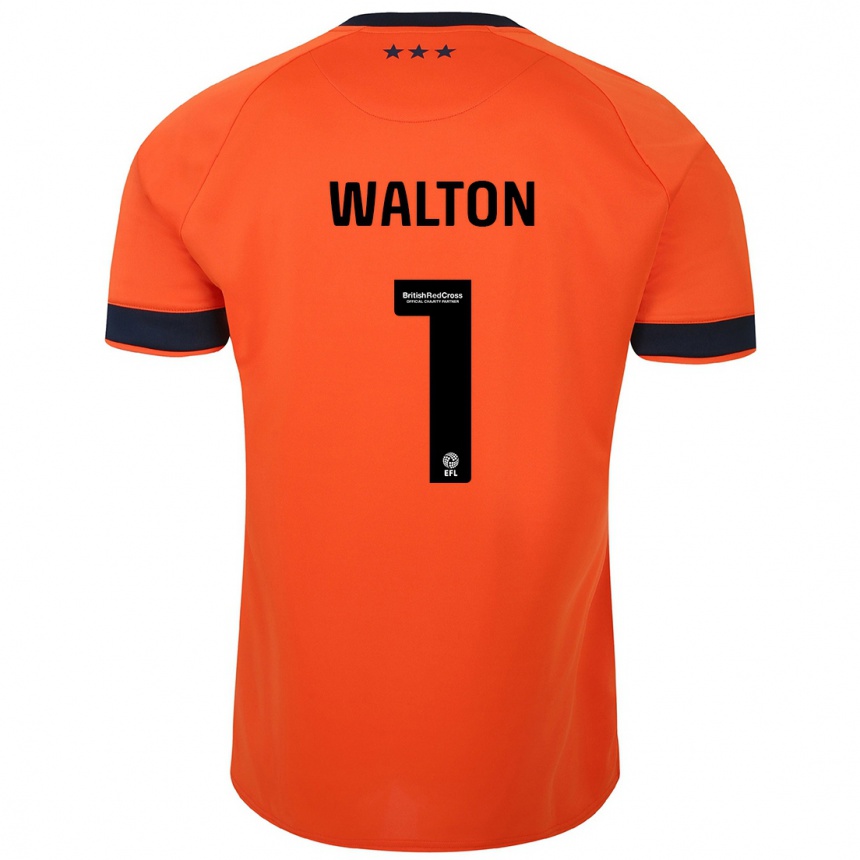 Niño Fútbol Camiseta Christian Walton #1 Naranja 2ª Equipación 2023/24 Perú