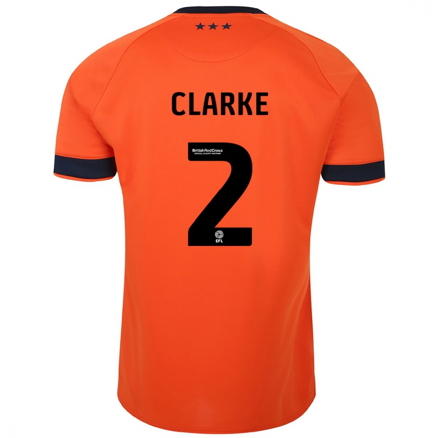 Niño Fútbol Camiseta Harry Clarke #2 Naranja 2ª Equipación 2023/24 Perú