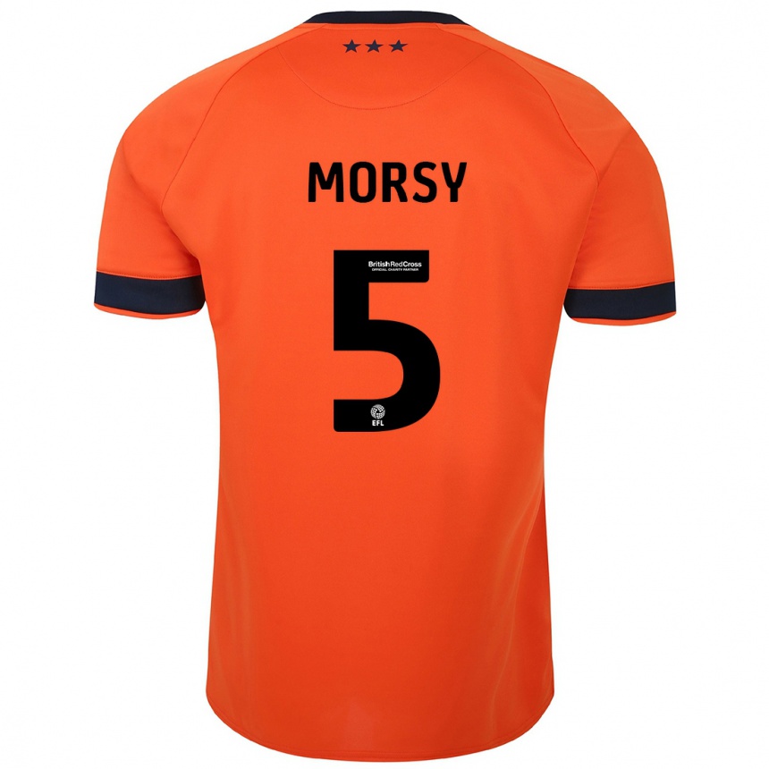 Niño Fútbol Camiseta Samy Morsy #5 Naranja 2ª Equipación 2023/24 Perú