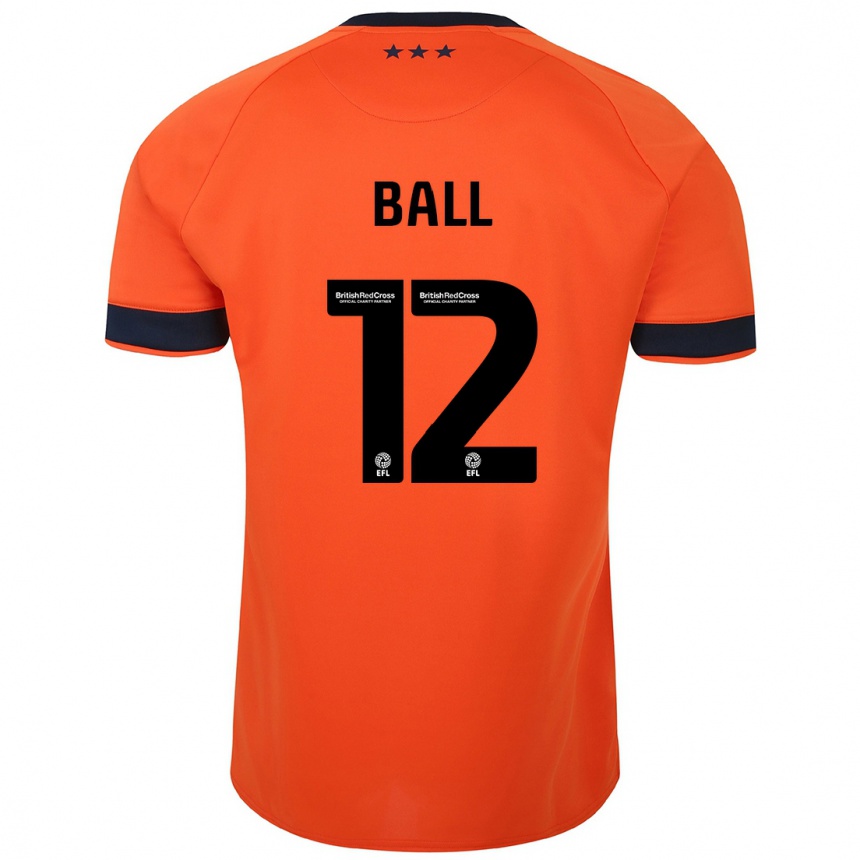 Niño Fútbol Camiseta Dominic Ball #12 Naranja 2ª Equipación 2023/24 Perú