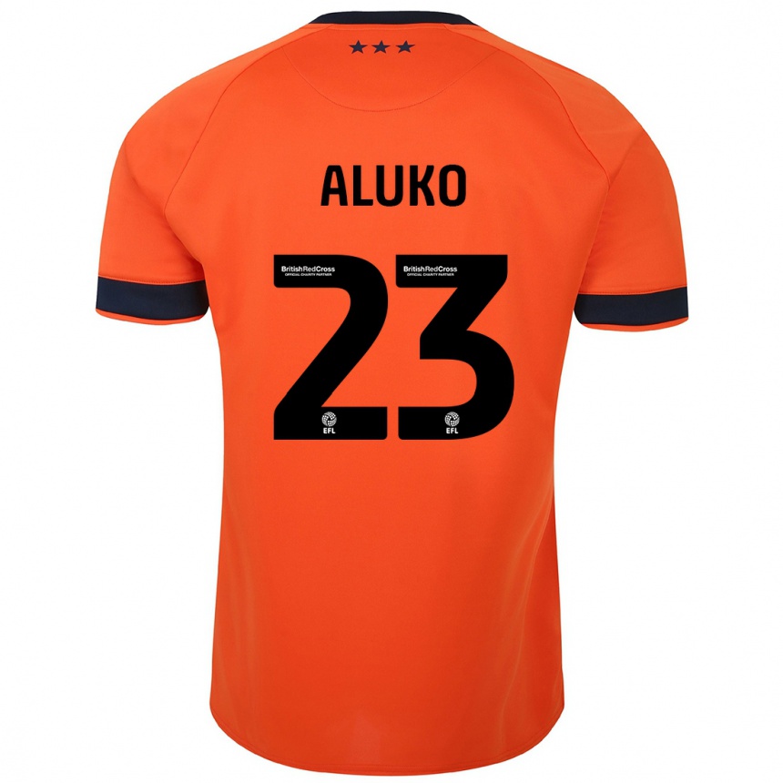 Niño Fútbol Camiseta Sone Aluko #23 Naranja 2ª Equipación 2023/24 Perú