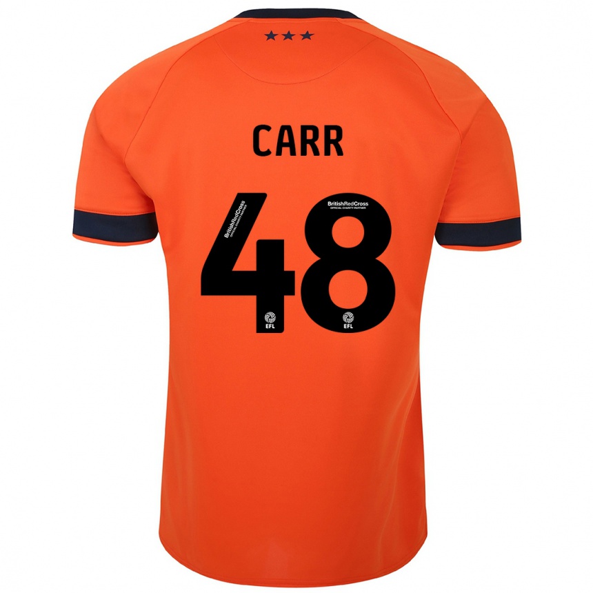 Niño Fútbol Camiseta Ryan Carr #48 Naranja 2ª Equipación 2023/24 Perú