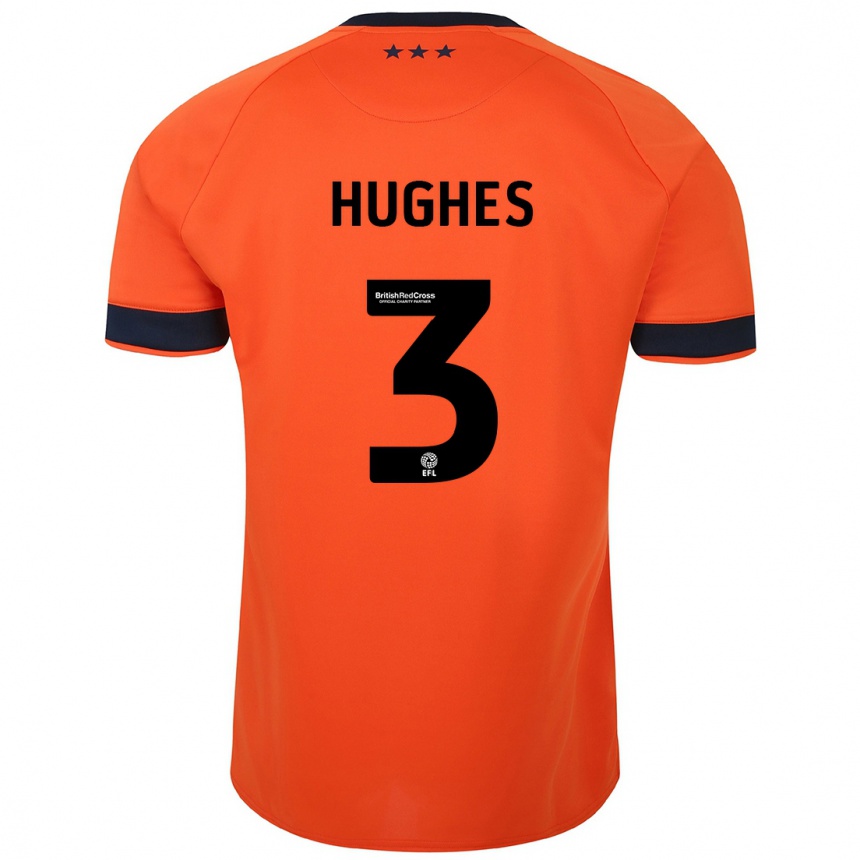 Niño Fútbol Camiseta Summer Hughes #3 Naranja 2ª Equipación 2023/24 Perú