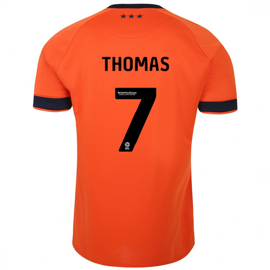 Niño Fútbol Camiseta Natasha Thomas #7 Naranja 2ª Equipación 2023/24 Perú