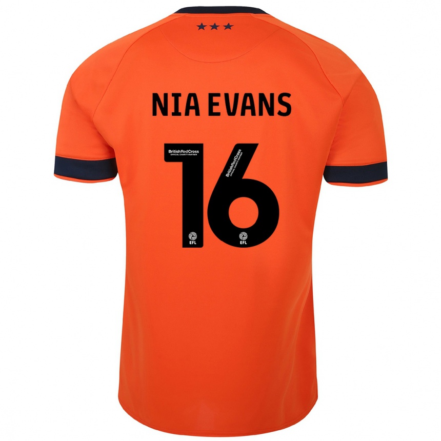 Niño Fútbol Camiseta Nia Evans #16 Naranja 2ª Equipación 2023/24 Perú