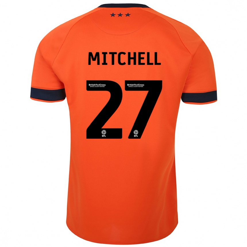 Niño Fútbol Camiseta Leah Mitchell #27 Naranja 2ª Equipación 2023/24 Perú