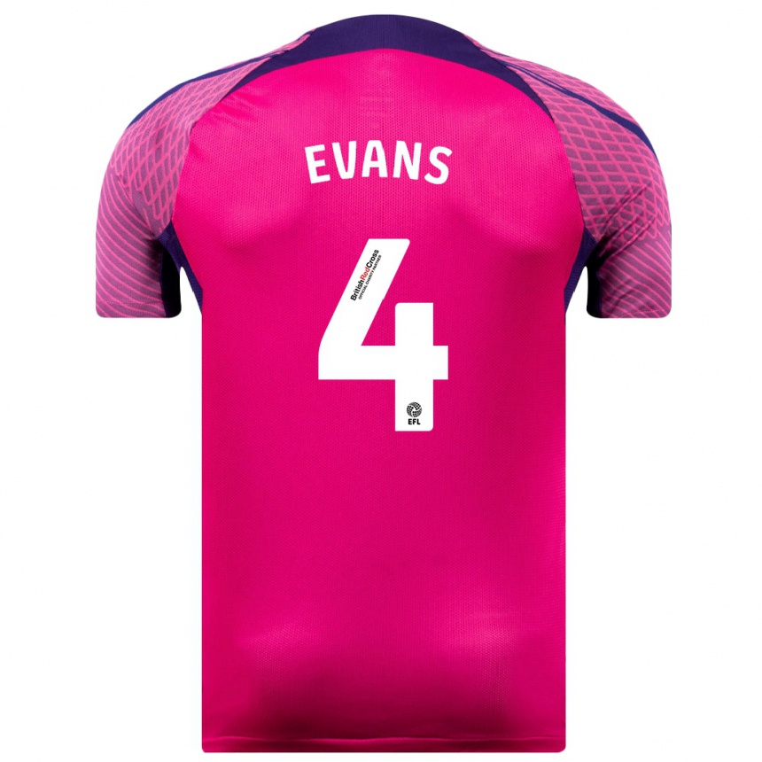 Niño Fútbol Camiseta Corry Evans #4 Morado 2ª Equipación 2023/24 Perú