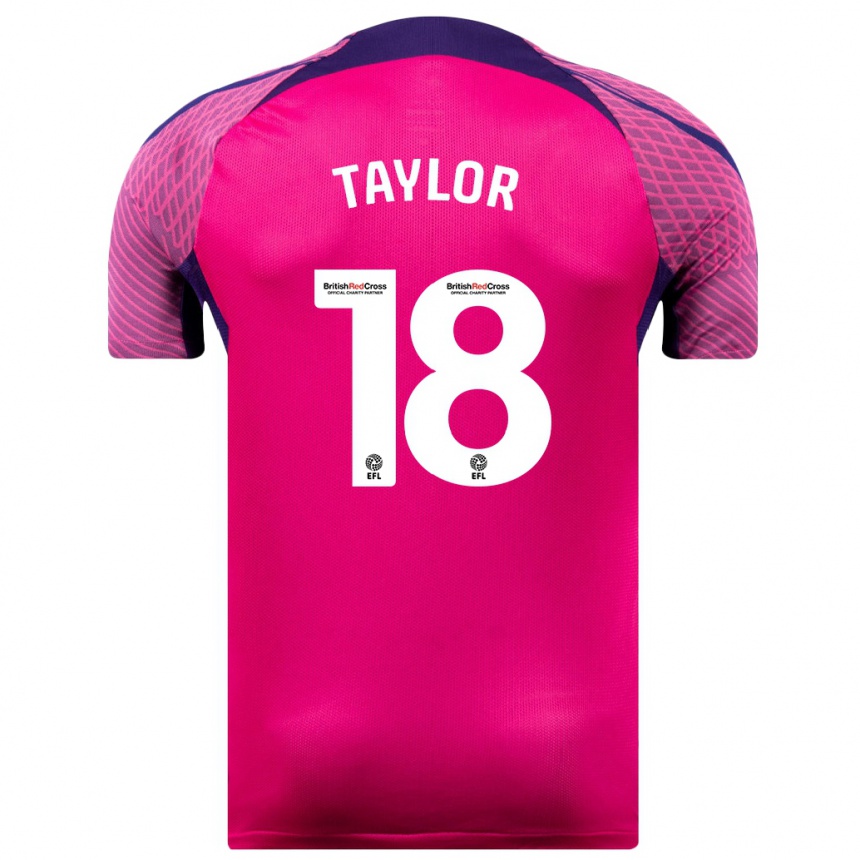 Niño Fútbol Camiseta Ellis Taylor #18 Morado 2ª Equipación 2023/24 Perú