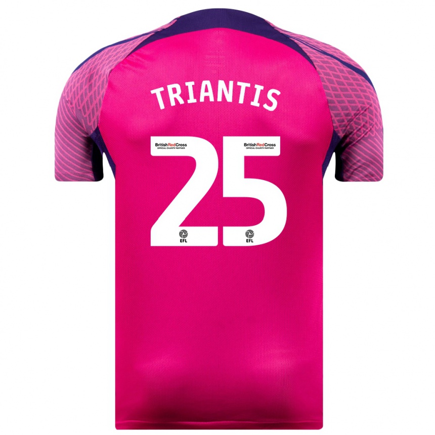 Niño Fútbol Camiseta Nectarios Triantis #25 Morado 2ª Equipación 2023/24 Perú