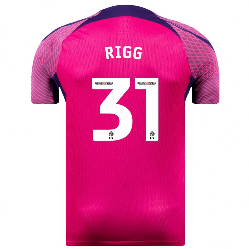 Niño Fútbol Camiseta Chris Rigg #31 Morado 2ª Equipación 2023/24 Perú