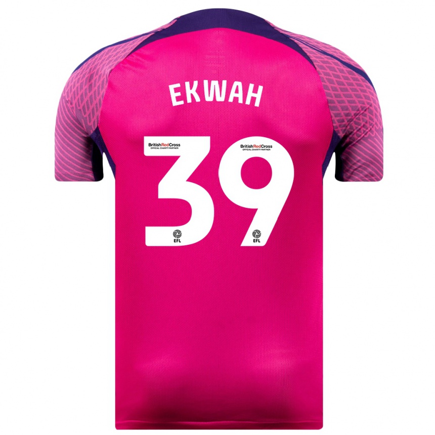 Niño Fútbol Camiseta Pierre Ekwah #39 Morado 2ª Equipación 2023/24 Perú