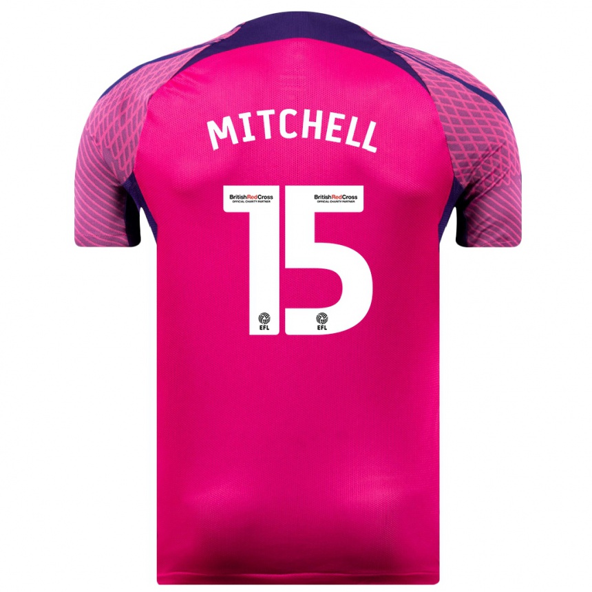 Niño Fútbol Camiseta Cuba Mitchell #15 Morado 2ª Equipación 2023/24 Perú