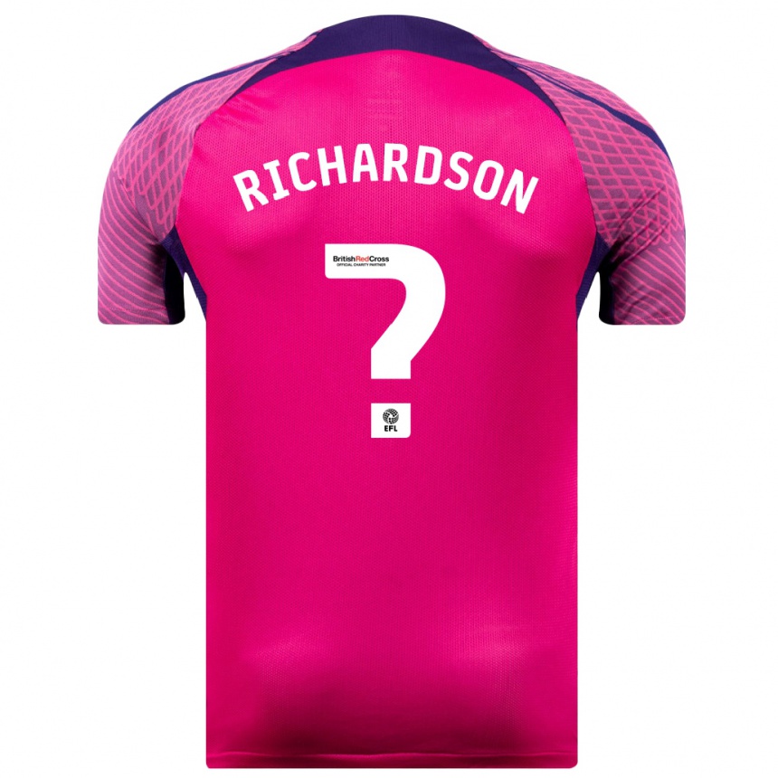 Niño Fútbol Camiseta Adam Richardson #0 Morado 2ª Equipación 2023/24 Perú