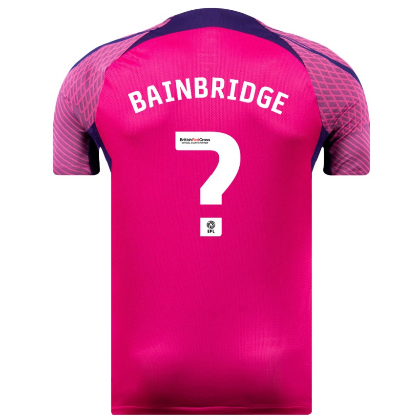 Niño Fútbol Camiseta Oliver Bainbridge #0 Morado 2ª Equipación 2023/24 Perú