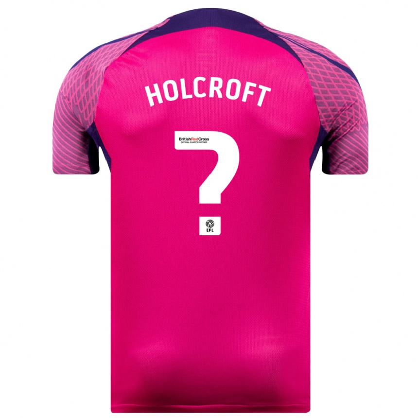 Niño Fútbol Camiseta Finlay Holcroft #0 Morado 2ª Equipación 2023/24 Perú