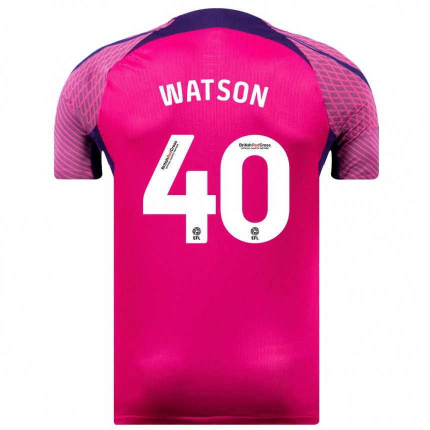 Niño Fútbol Camiseta Tom Watson #40 Morado 2ª Equipación 2023/24 Perú