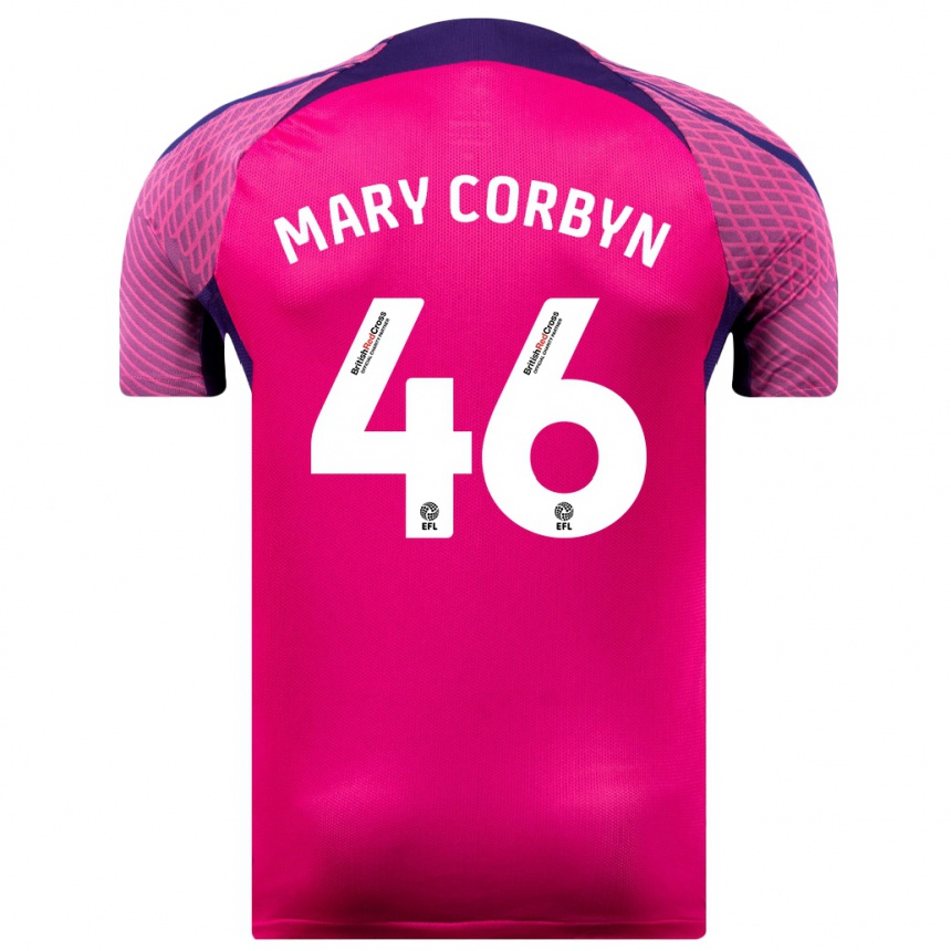 Niño Fútbol Camiseta Mary Corbyn #46 Morado 2ª Equipación 2023/24 Perú