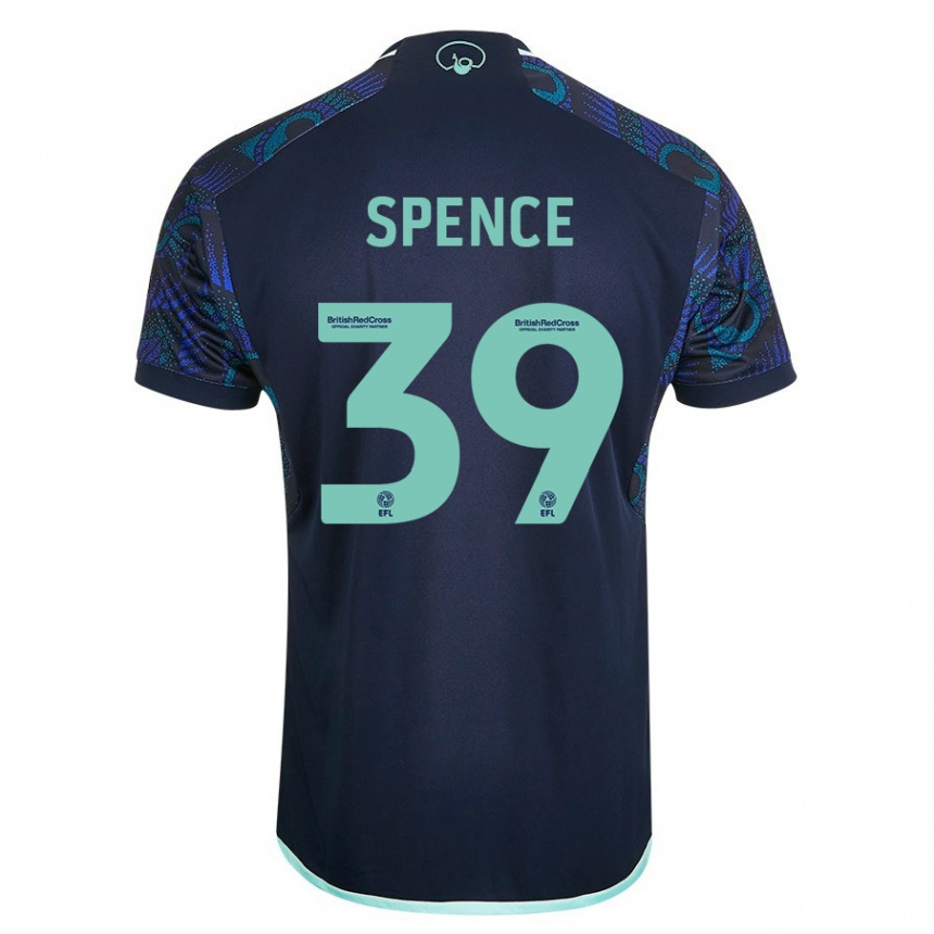 Niño Fútbol Camiseta Djed Spence #39 Azul 2ª Equipación 2023/24 Perú