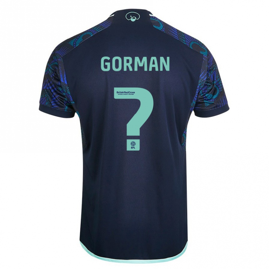 Niño Fútbol Camiseta Finley Gorman #0 Azul 2ª Equipación 2023/24 Perú