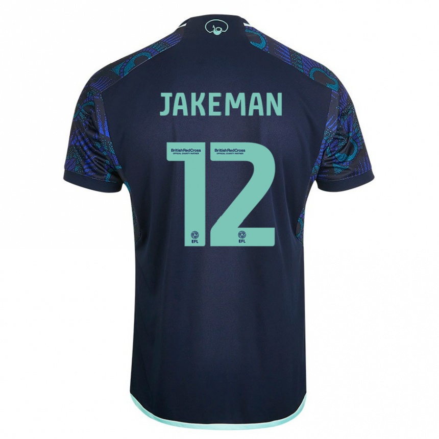 Niño Fútbol Camiseta Harriet Jakeman #12 Azul 2ª Equipación 2023/24 Perú