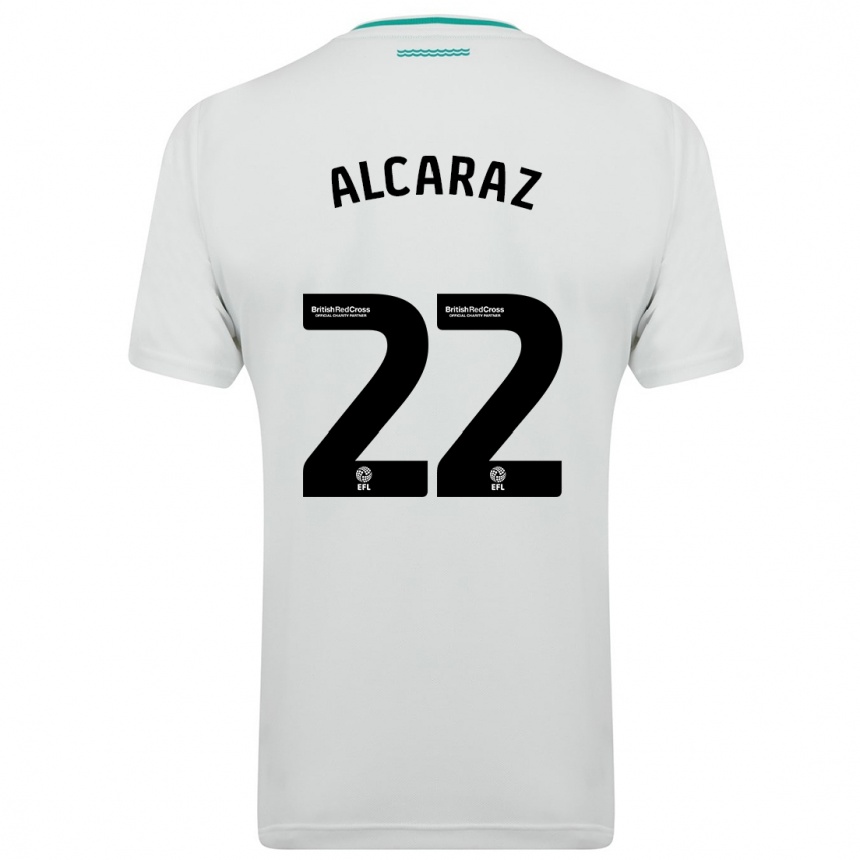 Niño Fútbol Camiseta Carlos Alcaraz #22 Blanco 2ª Equipación 2023/24 Perú