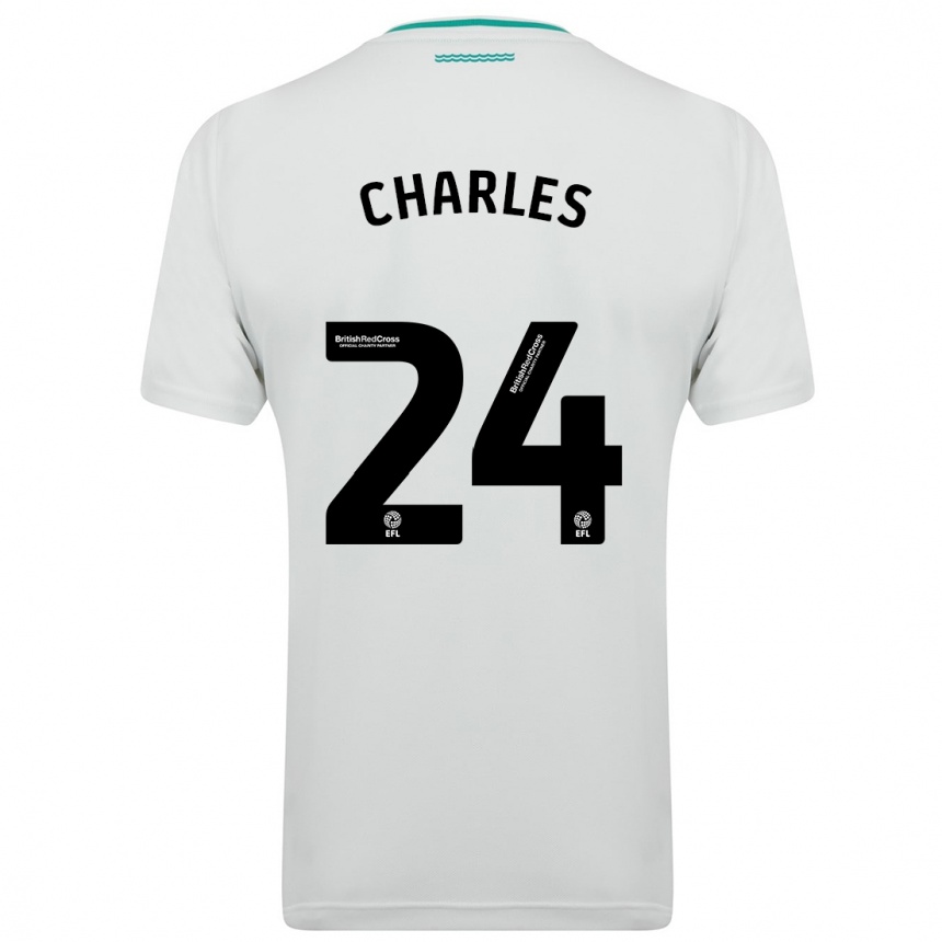 Niño Fútbol Camiseta Shea Charles #24 Blanco 2ª Equipación 2023/24 Perú