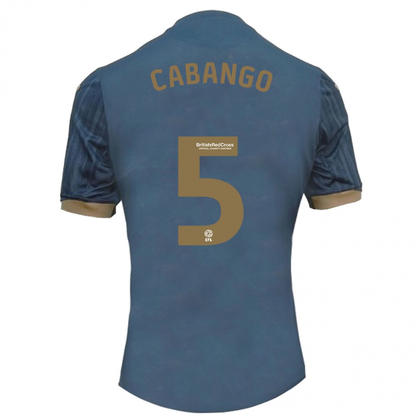 Niño Fútbol Camiseta Ben Cabango #5 Verde Azulado Oscuro 2ª Equipación 2023/24 Perú