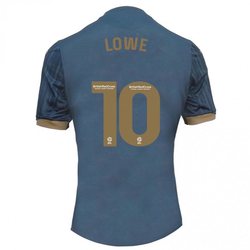 Niño Fútbol Camiseta Jamal Lowe #10 Verde Azulado Oscuro 2ª Equipación 2023/24 Perú