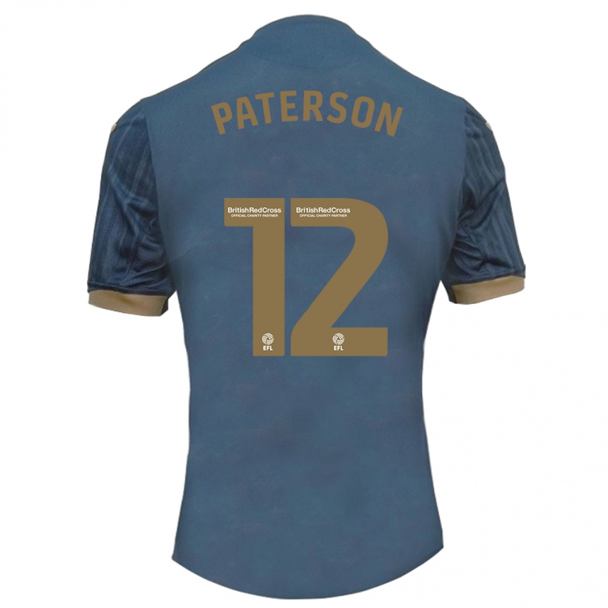 Niño Fútbol Camiseta Jamie Paterson #12 Verde Azulado Oscuro 2ª Equipación 2023/24 Perú