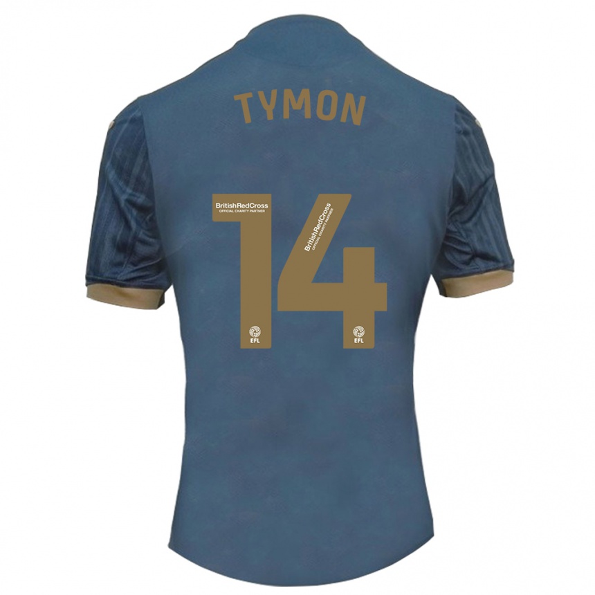 Niño Fútbol Camiseta Josh Tymon #14 Verde Azulado Oscuro 2ª Equipación 2023/24 Perú