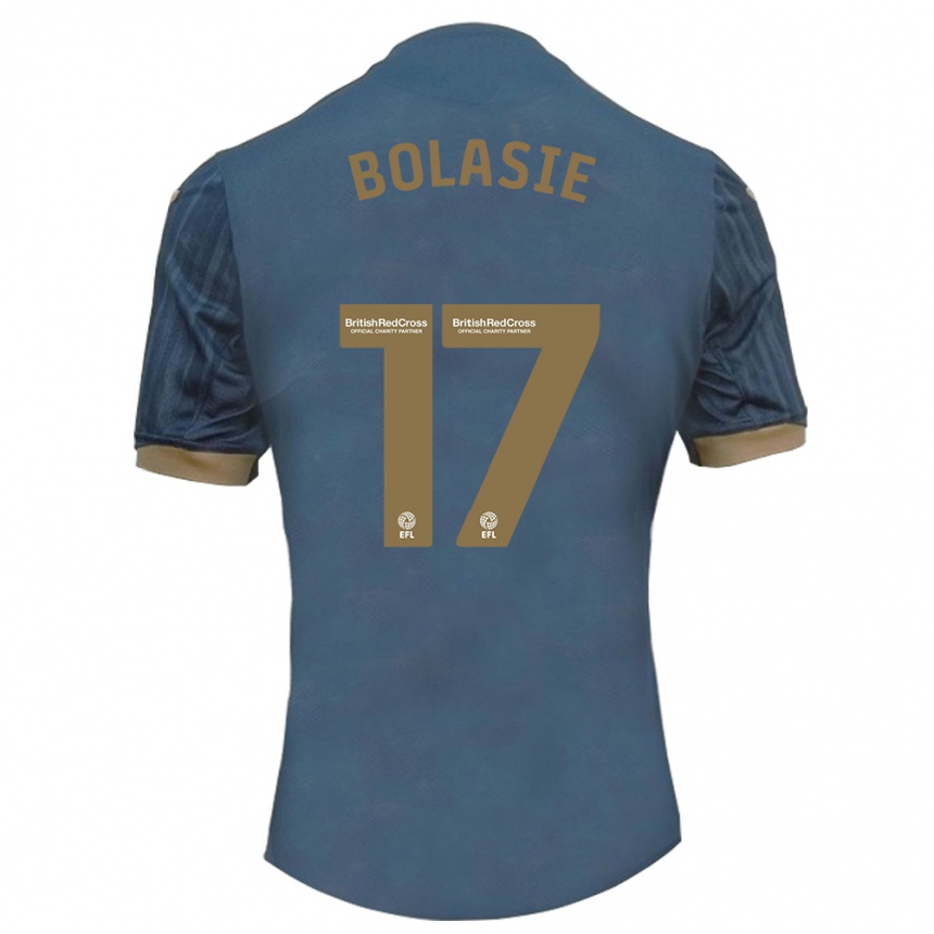 Niño Fútbol Camiseta Yannick Bolasie #17 Verde Azulado Oscuro 2ª Equipación 2023/24 Perú