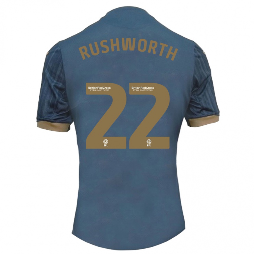 Niño Fútbol Camiseta Carl Rushworth #22 Verde Azulado Oscuro 2ª Equipación 2023/24 Perú