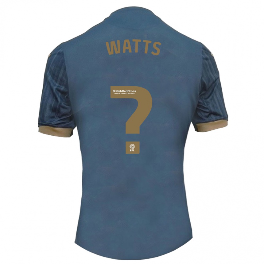 Niño Fútbol Camiseta Evan Watts #0 Verde Azulado Oscuro 2ª Equipación 2023/24 Perú