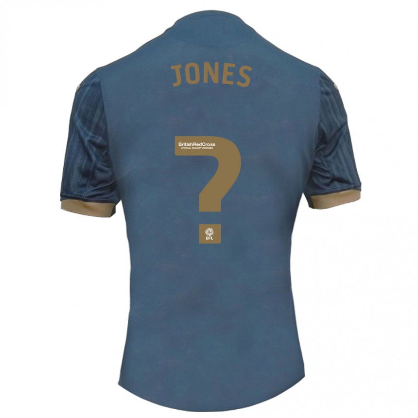 Niño Fútbol Camiseta Iestyn Jones #0 Verde Azulado Oscuro 2ª Equipación 2023/24 Perú