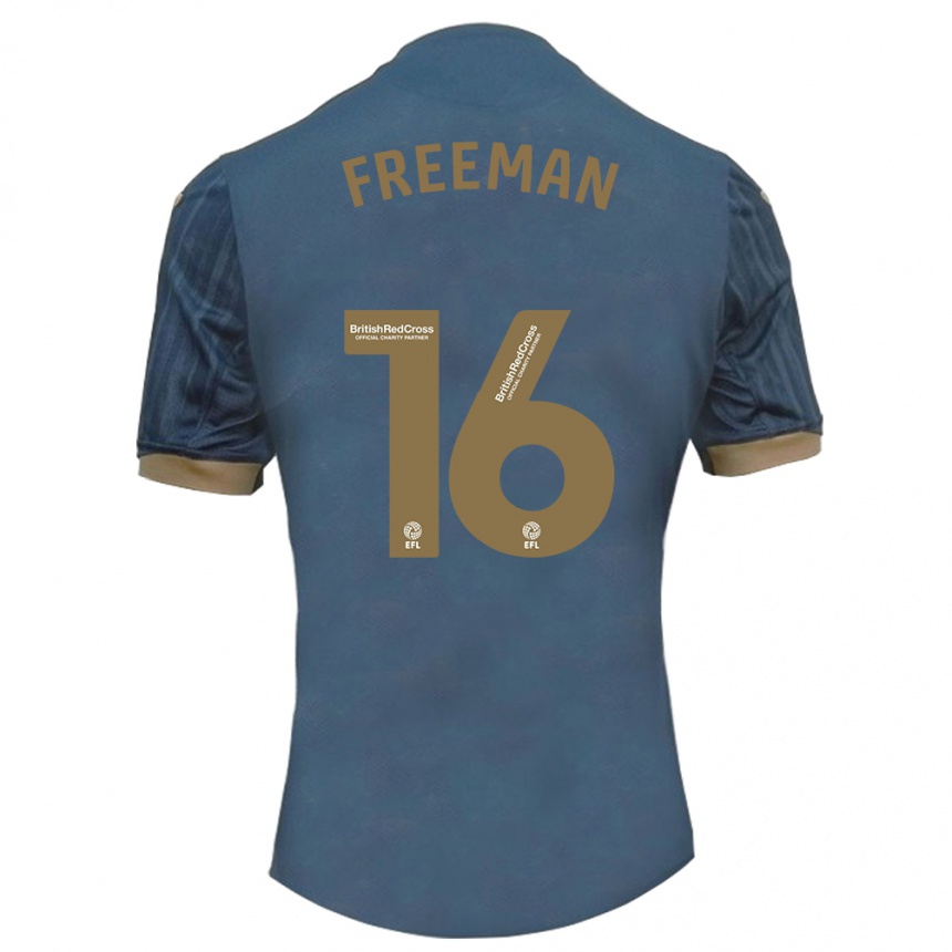 Niño Fútbol Camiseta Emily Freeman #16 Verde Azulado Oscuro 2ª Equipación 2023/24 Perú