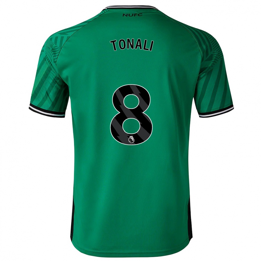 Niño Fútbol Camiseta Sandro Tonali #8 Verde 2ª Equipación 2023/24 Perú